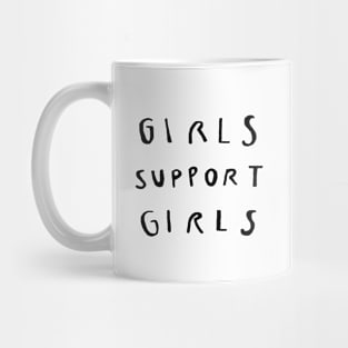 GIRL SUPPORT GIRL black Mug